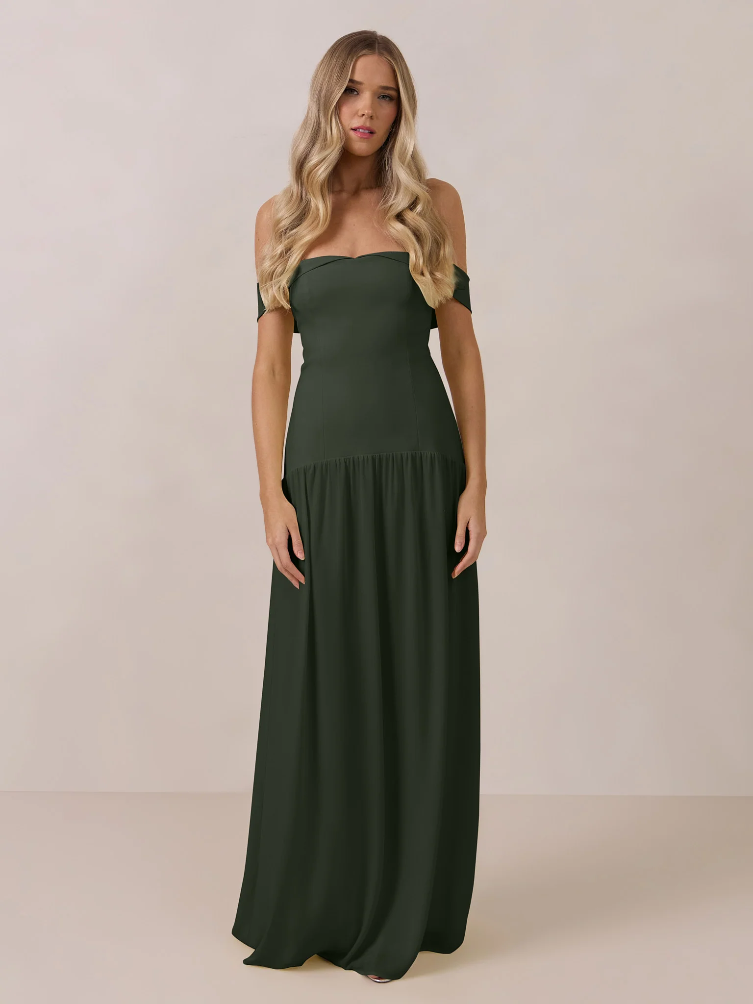 Dark Olive Chiffon Swatch - Image 2